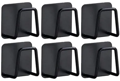 Produktbild von Schwammhalter, Edelstahl, platzsparendes Design, 6PCS-schwarz