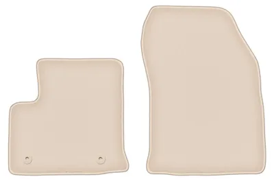 Produktbild von DURBAN Beige Velours-Fußmatten vorne für Citroen e-C4 Schrägheck (2021-)