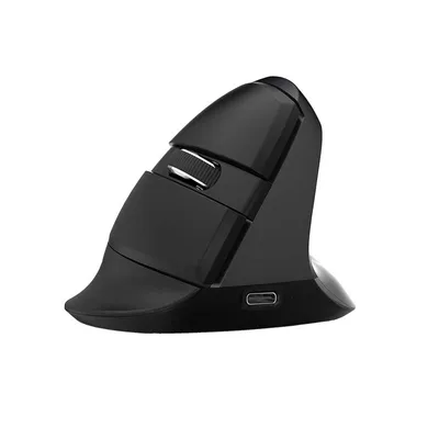 Zdjęcie produktu dla Bezprzewodowa Mysz Pionowa Delux M618Mini Bt+2.4G Rgb 4000Dpi (Szara)