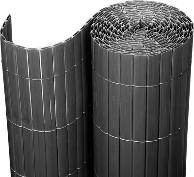 Obrázek produktu pro Soukromá rohož PVC plot na ochranu soukromí antracitový větrolam pro zahradu, balkon a terasu 90x300cm