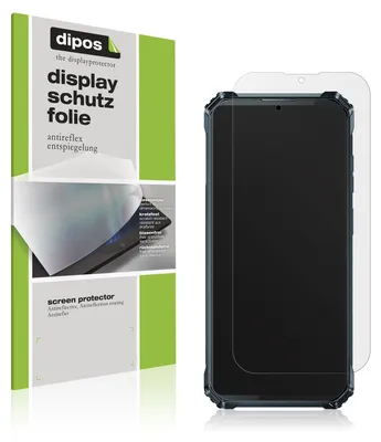 A product packaging and a smartphone with a screen protector laid on top.