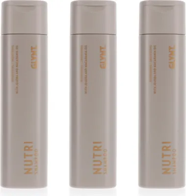 Produktbild von GLYNT Nutri 3 x 250 ml Shampoo für trockenes Haar Glanz & Geschmeidigkeit Set