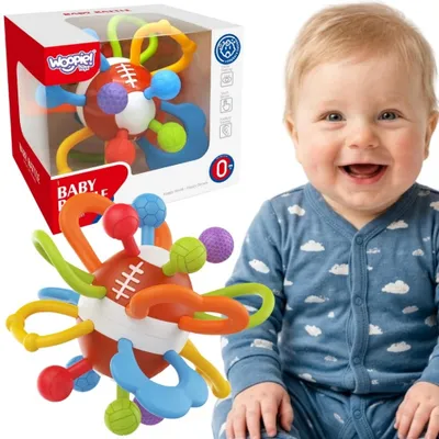 Obrázek produktu pro Woopie dětské chrastítko Senzorický míček pro miminka Vzdělávací 0+ měkký
