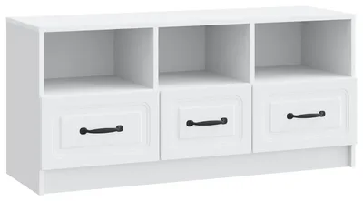 Zdjęcie produktu dla Szafka pod telewizor z szufladą Biały 102 x 34,5 x 47 cm