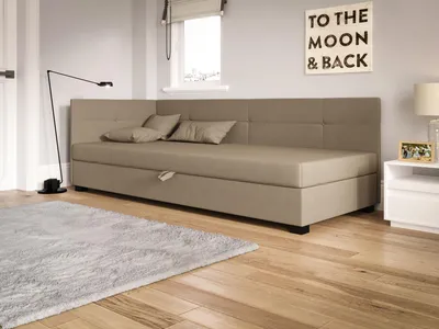 Obrázek produktu pro Jednolůžková čalouněná postel 80x195 LOCIKA PLUS 2 - hnědá