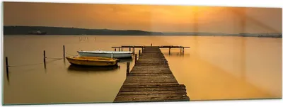 Produktbild von Bilder auf glas - See Brücke - 160x50cm - Glasbilder - Wandbilder - Bilder - Kunstdruck - zum Aufhängen bereit - Wanddekoration aus Glas - Glas Bilder - Wandbild auf Glas - Einteilig - GAB160x50-3673