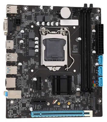 Image de Carte mère gaming H110 pour LGA 1151 ATX 2 canaux DDR4 M.2 Nvme NGFF Serial ATA3.0 6 Go PCIe 6 7 8 Gen 14 nm CPU