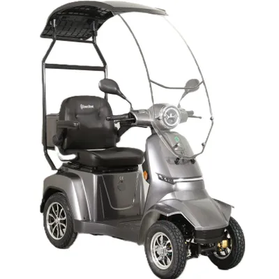 Produktbild von GreenStreet Elektromobil E-Mover Deluxe 1000 W 20 km/h Li-Ion Akku (herausnehmbar) Topcase und Dach dunkelgrau