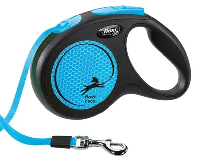 Produktbild von Flexi NEW NEON M, Gurt 5m, neon-blau