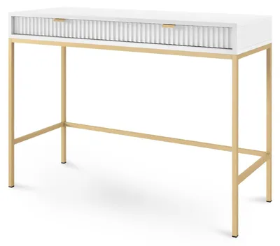 Productafbeelding van Kaptafel Roza Wit, poten goud