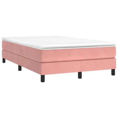 Obrázok produktu pre Boxspring posteľ s matracom, ružová 120x190 cm, zamat