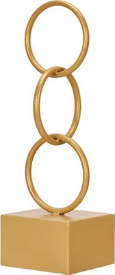 Image de Figurine décorative Anneaux Or Métal (12,5 x 40,5 x 12,5 cm)
