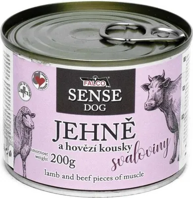 Produktbild von FALCO SENSE DOG jehněčí a hovězí 200 g