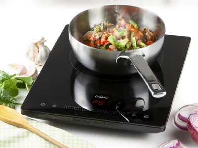 Produktbild von Domo - Domo inductiekookplaat, 1 vuur, 2000W, zwart