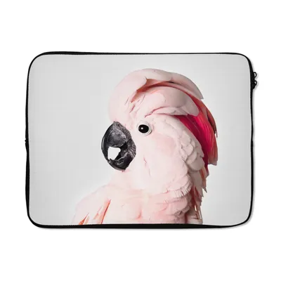 Produktbild von MuchoWow® Laptop Hülle 17 Zoll Laptoptasche Kakadu - Rosa - Tiere - Natur - Zipper - Schutzabdeckung