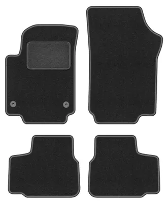 Image de Tapis de sol en moquette pour Seat Mii 2011- (à hayon) – jeu 4 pièces, gris graphite, sur mesure – Wielganizator LUX