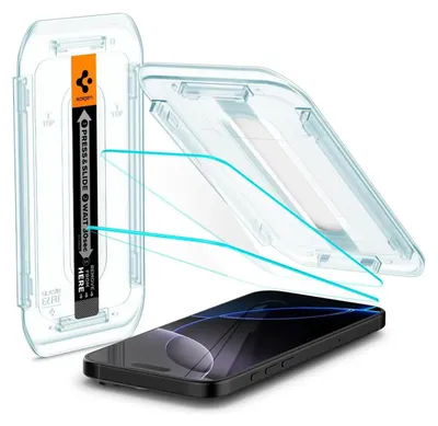Produktbild von Spigen GLAS.tR EZ Fit, Apple, iPhone 16 Pro, Transparent, 2 Stück(e)