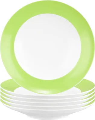 Produktbild von Seltmann Weiden Liberty Pure Colors Suppenteller ø 23,5 cm 6er Set - Lime Green