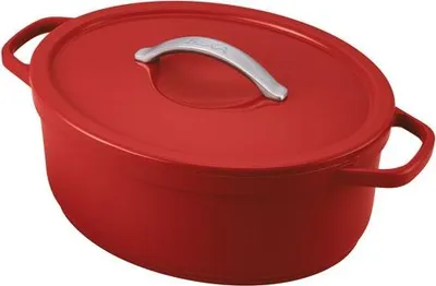 Obrázok produktu pre Oválna cocotteka s viečkom, červená, 31 cm, 6 l - Beka