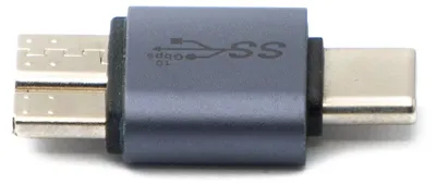 Produktbild von System-S USB 3.1 Adapter Typ C Stecker zu 3.0 Micro B Stecker unidirektional Kabel 5 Gbit/s 100W