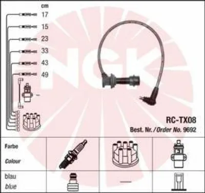Produktbild von NGK Zündleitungssatz  9692