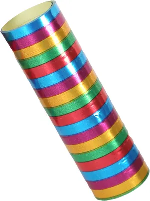Produktbild von 1 Rolle Luftschlangen Rainbow Metallic Effekt