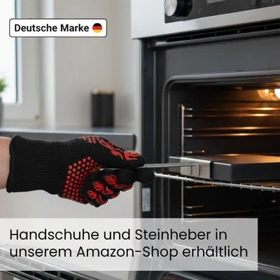 Produktbild von BEEFSTONE Lavastein-Steakplatte, extra groß, Hot Stone Grill-Set bestehend aus einer Bambusplatte, Lavastein und einer Porzellanplatte