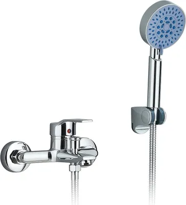 Produktbild von Badewannenarmatur mit 5 Funktionen Handbrause, Wannenarmatur Duschsysteme Duschset, Duscharmatur Wandmontage Mischbatterie badewanne Set, Silber