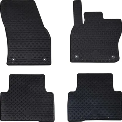 Image de Tapis de voiture 4 pcs Noir convient pour VW TIGUAN 2016-2023