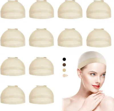 Produktbild von Dreamlover 12 Stücke Haarnetz für Perücken Hautfarben