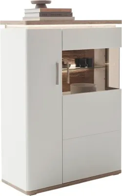 Produktbild von Highboard Palermo 1 | Soft white / Viking Oak | ohne Beleuchtung