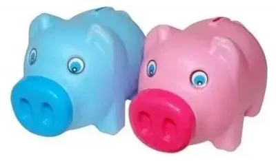 Produktbild von Sparschwein für Kinder, bunt, ca. 17 cm Breite, 11 cm Länge, 10 cm Höhe