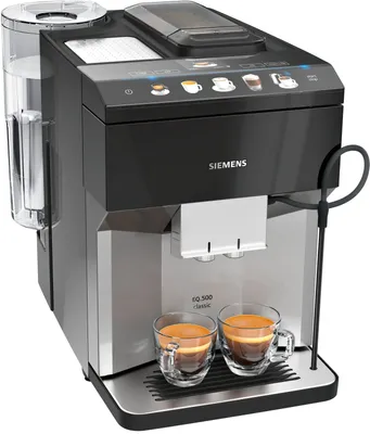 Obrázek produktu pro Siemens EQ.500 TP507DX4, Espresso kávovar, 1,7 l, Kávová zrna, Mletá káva, Vestavěný mlýnek, 1500 W, Černá, Nerezová ocel