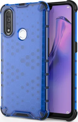 Produktbild von Mobigear Honeycomb  OPPO A31 Hülle Hardcase Backcover Stoßfest - Blau