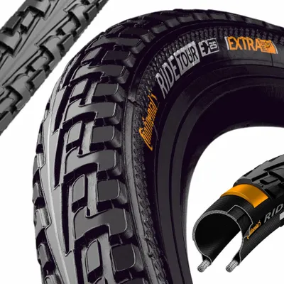 Zdjęcie produktu dla Continental RIDE Tour, 28", Miasto/Trekking, Droga, Opona bezdętkowa gotowa do użytku, Składany koralik, Rower elektryczny, Kolarstwo torowe, Czarny