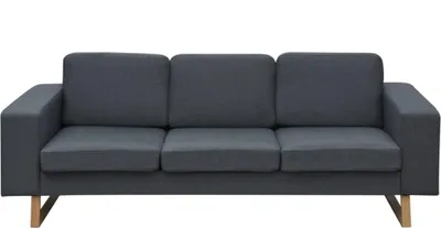 Obrázek produktu pro vidaXL Pohovka se 3 sedadly, tkanina, tmavě šedá