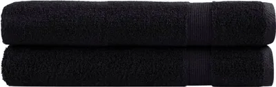 Produktbild von Premium-Saunatücher SOLUND 2 Stk. Schwarz 80x200 cm 600 g/m²
