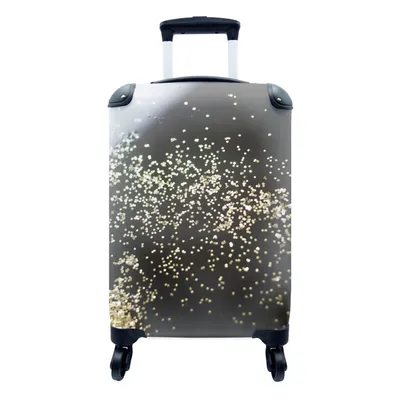 Produktbild von MuchoWow® Koffer Handgepäck Trolley Rollkoffer Kleine Reisekoffer mit 4 Rollen - Marmor - Luxus - Schwarz - Gold - Cabin Size < 55x40x23 cm & 55x40x20 cm - Fotokoffer - Kabinenkoffer - Boardgepäck - Reise-Box - Reisekoffer - Reisegepäck - Koffer mit Bild - Trolley für Kinder
