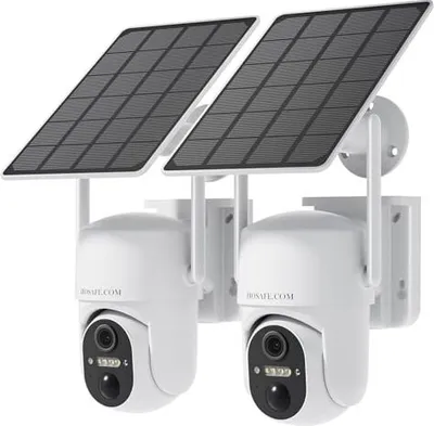 Zdjęcie produktu dla Zewnętrzna kamera do monitoringu WiFi, słoneczna kamera 360 PTZ, czujnik PIR, kolorowy noktowizor 2K HD, SD/Cloud, wodoodporność IP66