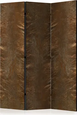Produktbild von 3-teiliger Doppelseitiger Vlies Paravent - Copper Chic 135x172 cm Muster f-A-0565-z-b
