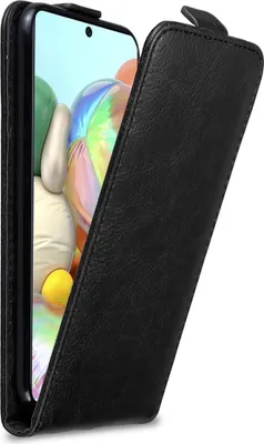 Produktbild von Cadorabo Hülle für Samsung Galaxy A71 4G Schutz Hülle in Schwarz Flip Etui Handyhülle Case Cover