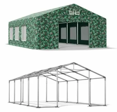 Tenda di partito per tutto l'anno 4x8 Camuflage verde WINTER CAMO foto principale del prodotto

