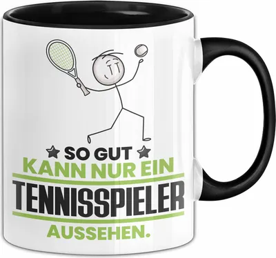 Produktbild von Tennisspieler Geschenk Tasse So Gut Kann Nur Ein Tennisspieler Aussehen Geschenkidee Kaffee-Becher (Schwarz)