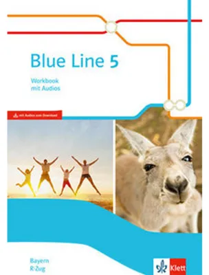 Obrázok produktu pre Blue Line 5 R-Zug. Ausgabe Bayern. Workbook mit Audios Klasse 9