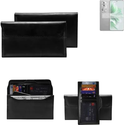 Produktbild von K-S-Trade Handy Hülle kompatibel mit Oppo Reno11 Schutz Hülle Tasche Schutz Case Handytasche Kunstleder schwarz, 1x
