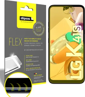 Produktbild von 3x Schutzfolie für LG K41S Folie, 100% Displayabdeckung, dipos Flex