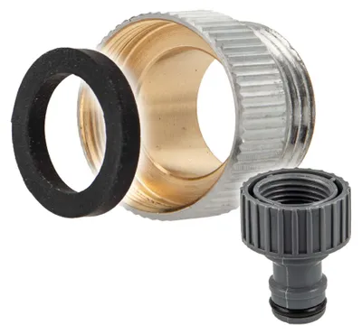 Produktbild von tecuro Aufnahme Adapter Übergangsstück M22 x 1 IG x 1/2 Zoll AG, Steckkupplung, MS hochglanzverchromt