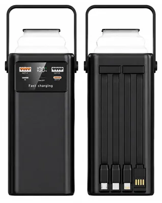 Produktbild von Powerbank mit 50000mAh, 30W USB-C PD Fast Charge, 7 Ausgänge 2 Eingänge, LED Anzeige, kompatibel für iPhone & Tablet