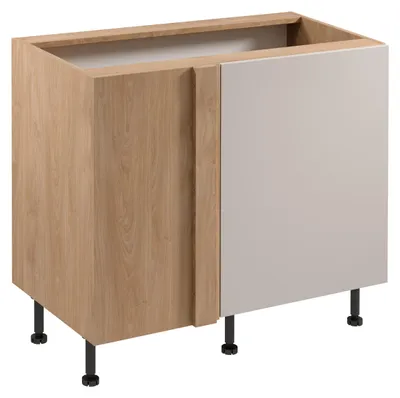 Produktbild von Verlängerter Eckschrank SALERNO – Breite 100 cm, Eiche/Beige