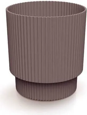 Produktbild von Blumentopf schmutzig rosa gestreift Kunststoff 15,7x14,6 cm dekorativ Milly Rund